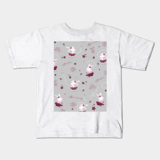 Magic moments with cute bunnies grey Kids T-Shirt